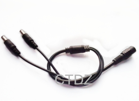 1公头拖2母头电源连线DC12V/AC24V