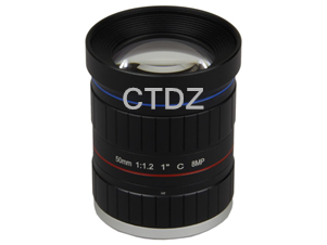 CT11FM5012CB-8MP高清镜头F1.2手动光圈C口50mm800万像素1"智能交通镜头