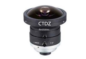 Redskies镜头CT12FM0140CSIR-5MP高清鱼眼镜头手动光圈CS口1.40mm500万像素1/2"